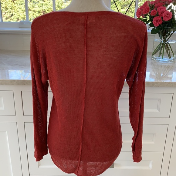 Project split neck linen sweater - Picture 6 of 10